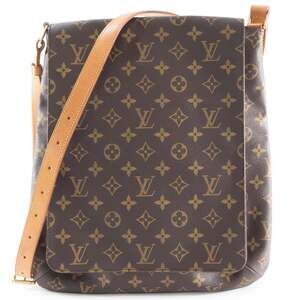 LOUIS VUITTON Brown Monogram Canvas Shoulder Bag